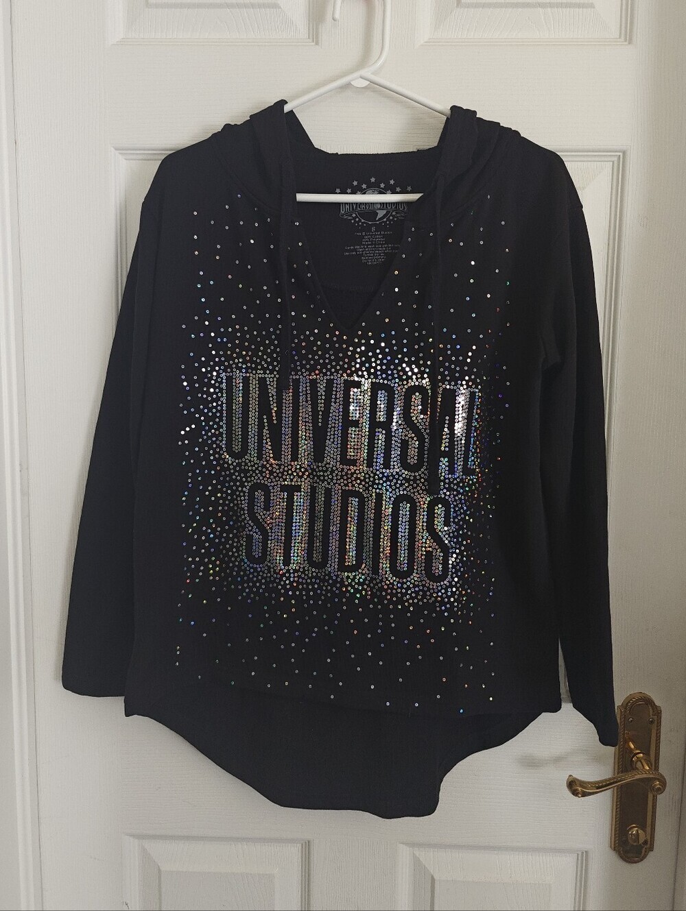 UNIVERSAL STUDIOS Rhinestone Black Hoodie